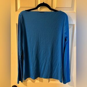Ann Taylor Vibrant Blue Knit Top Large NWT